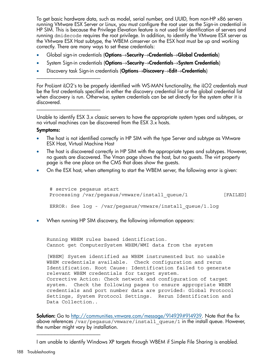 HP Systems Insight Manager User Manual | Page 188 / 254