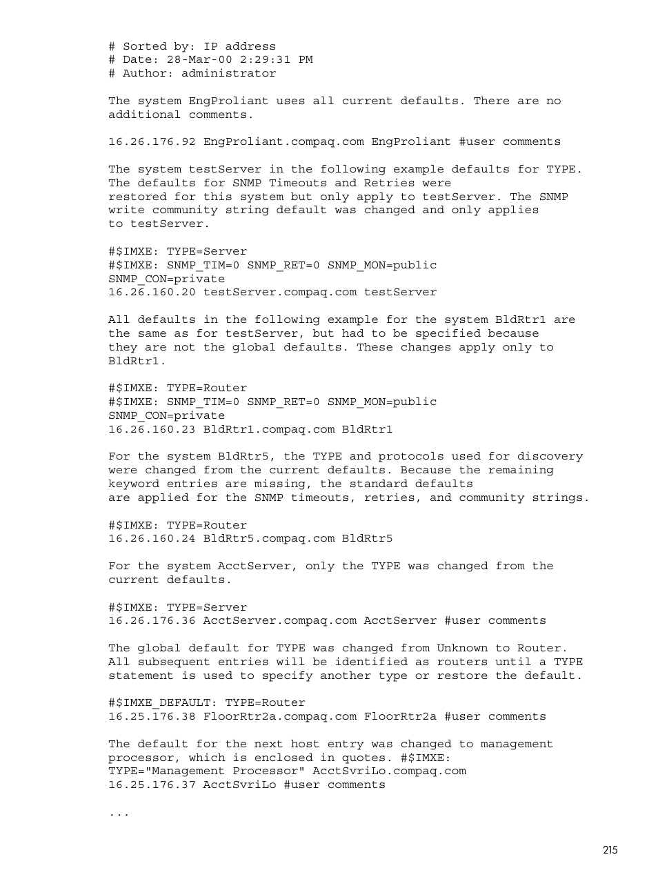 HP Systems Insight Manager User Manual | Page 215 / 254