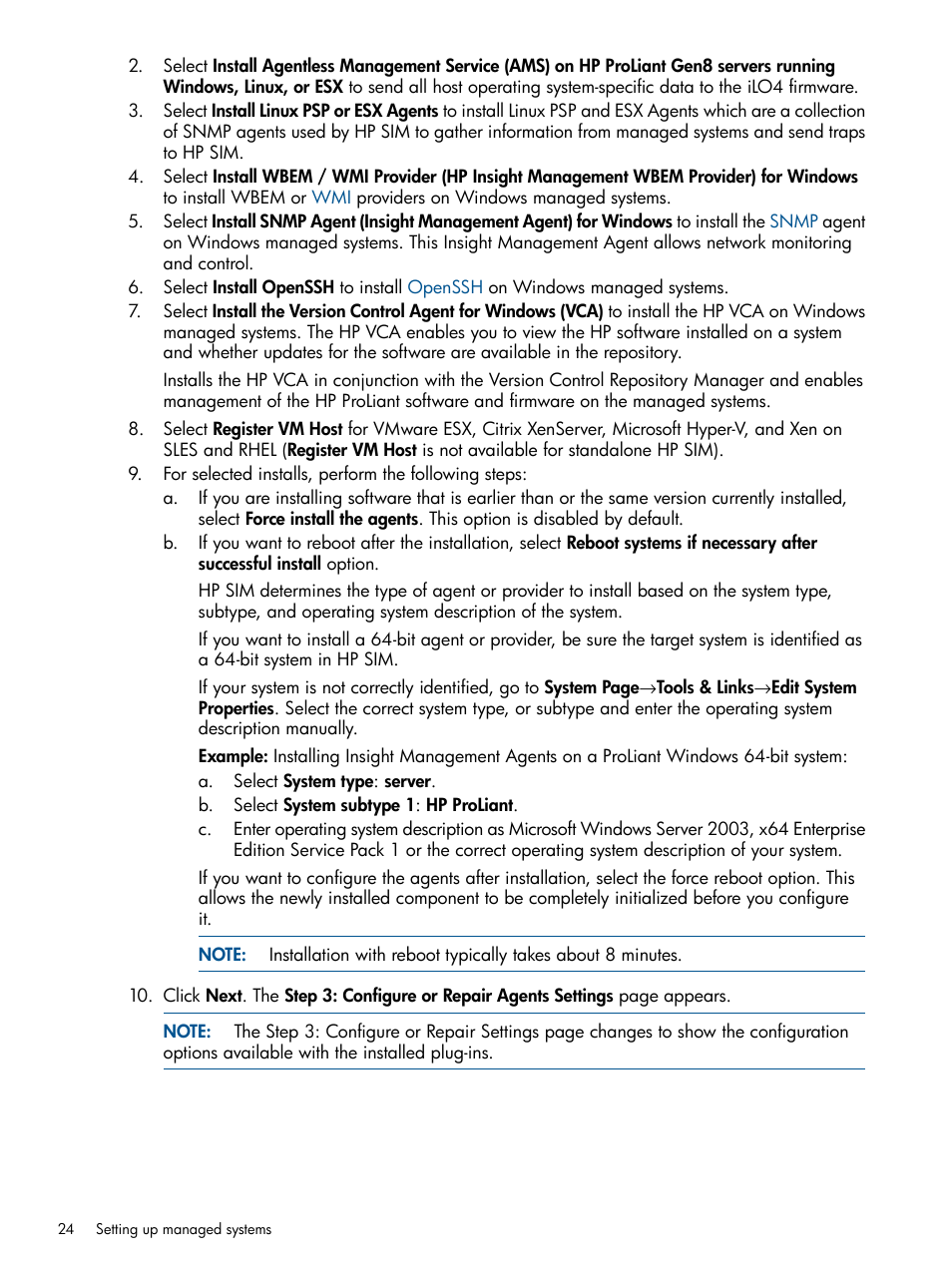 HP Systems Insight Manager User Manual | Page 24 / 254