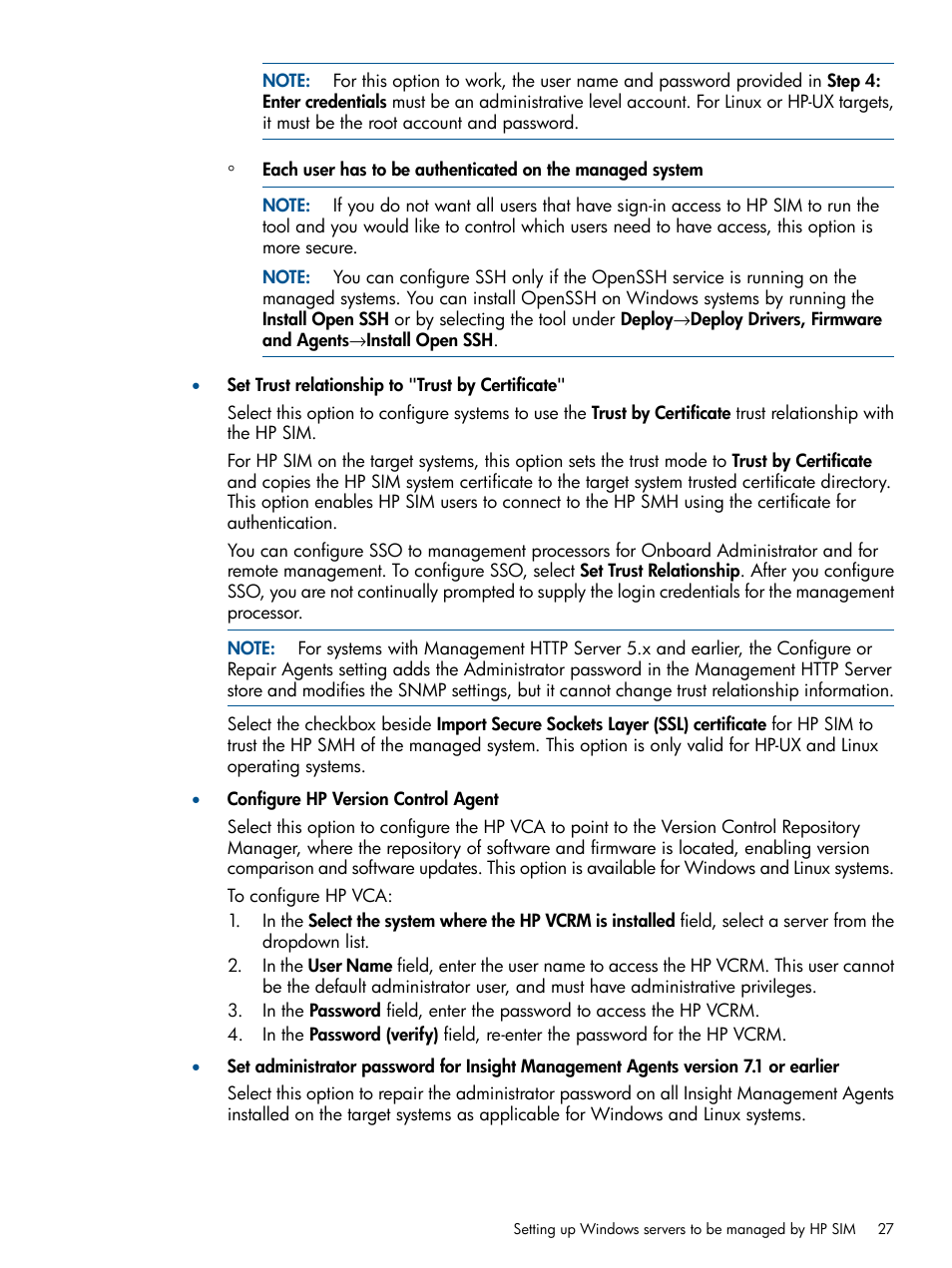 HP Systems Insight Manager User Manual | Page 27 / 254