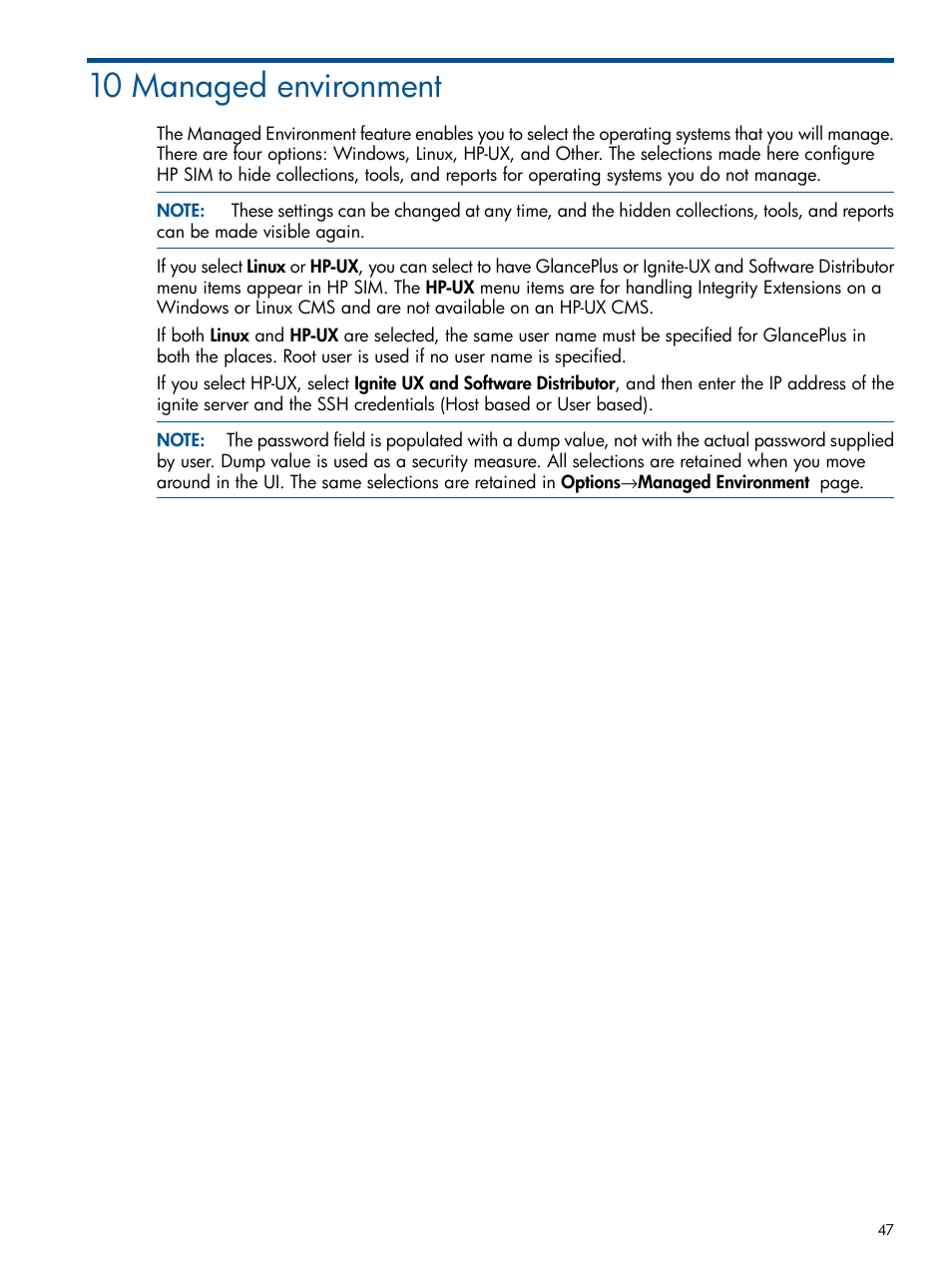 10 managed environment | HP Systems Insight Manager User Manual | Page 47 / 254