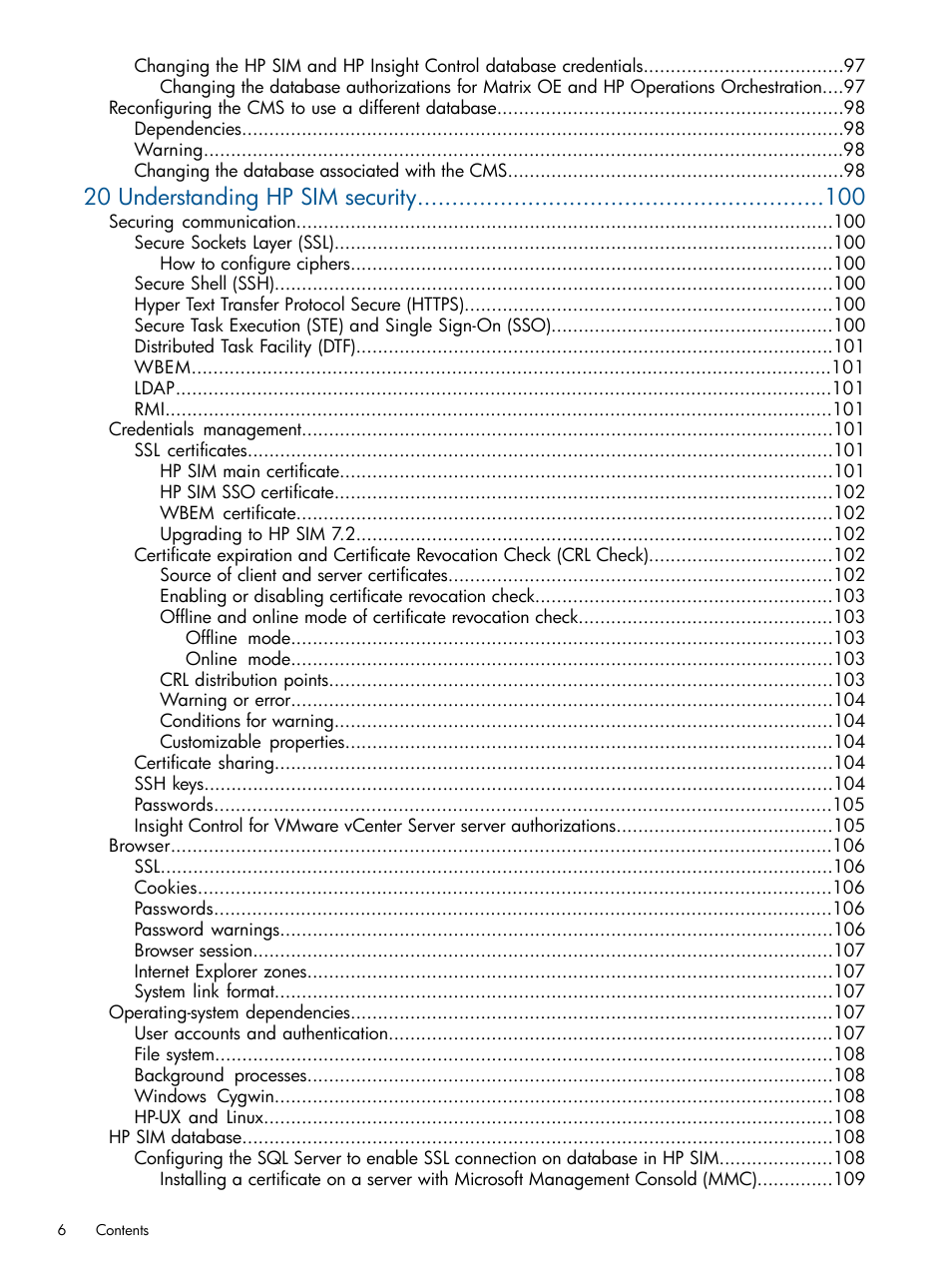 20 understanding hp sim security | HP Systems Insight Manager User Manual | Page 6 / 254