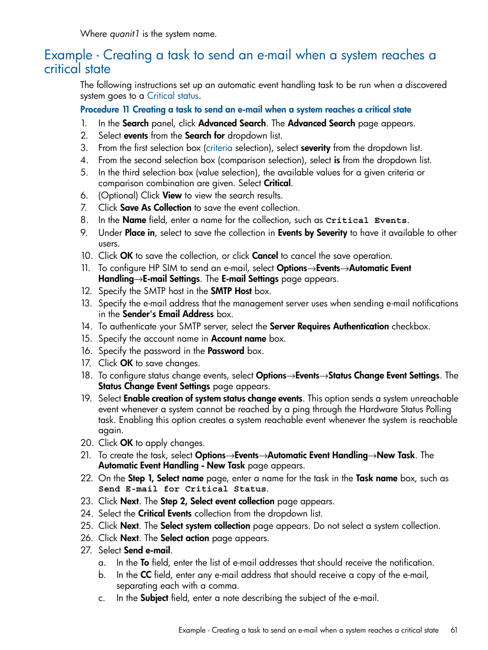 HP Systems Insight Manager User Manual | Page 61 / 254