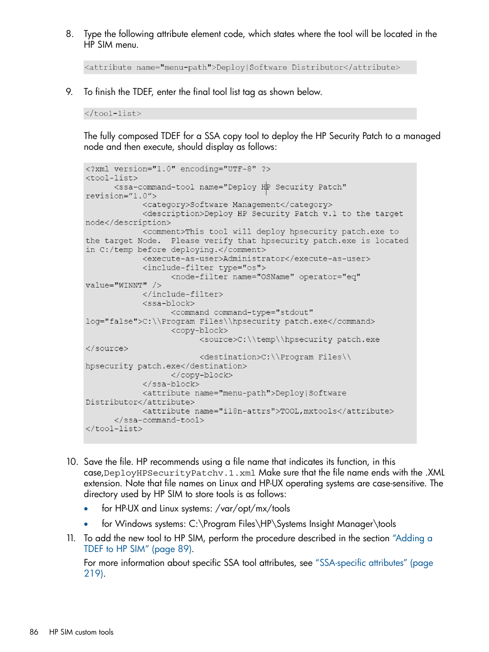 HP Systems Insight Manager User Manual | Page 86 / 254