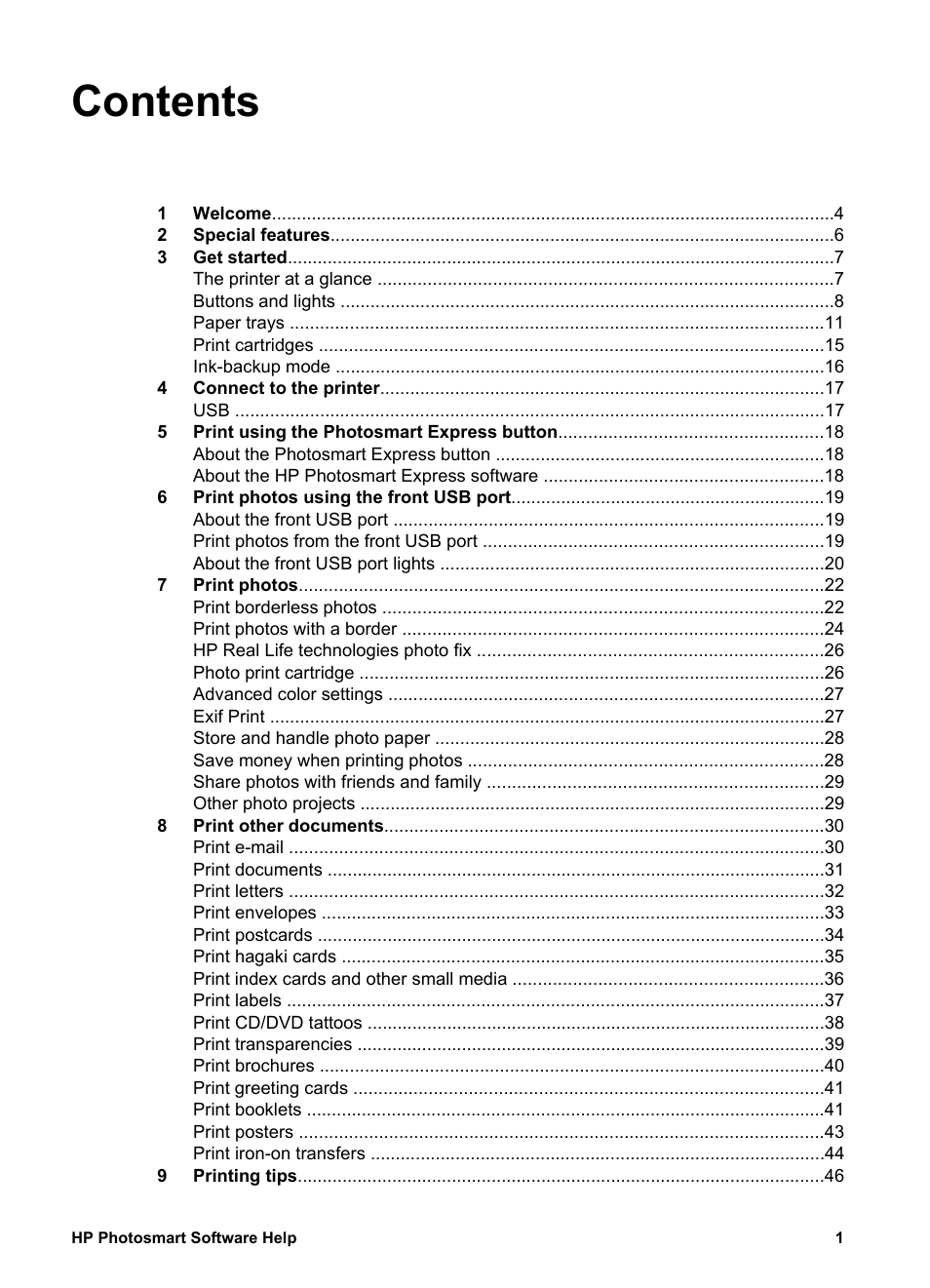 HP Deskjet D4160 Printer User Manual | Page 3 / 102