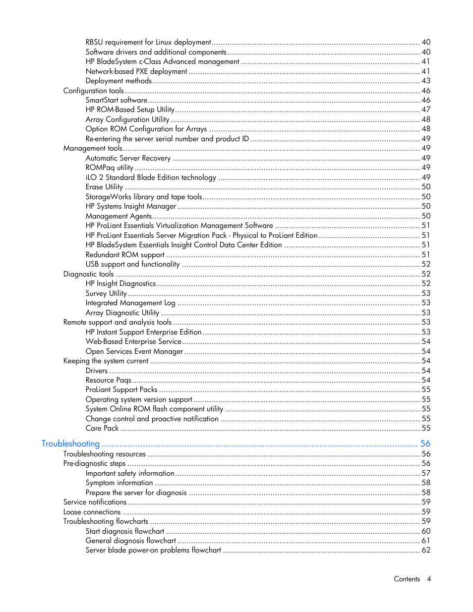 HP ProLiant BL685c Server-Blade User Manual | Page 4 / 93