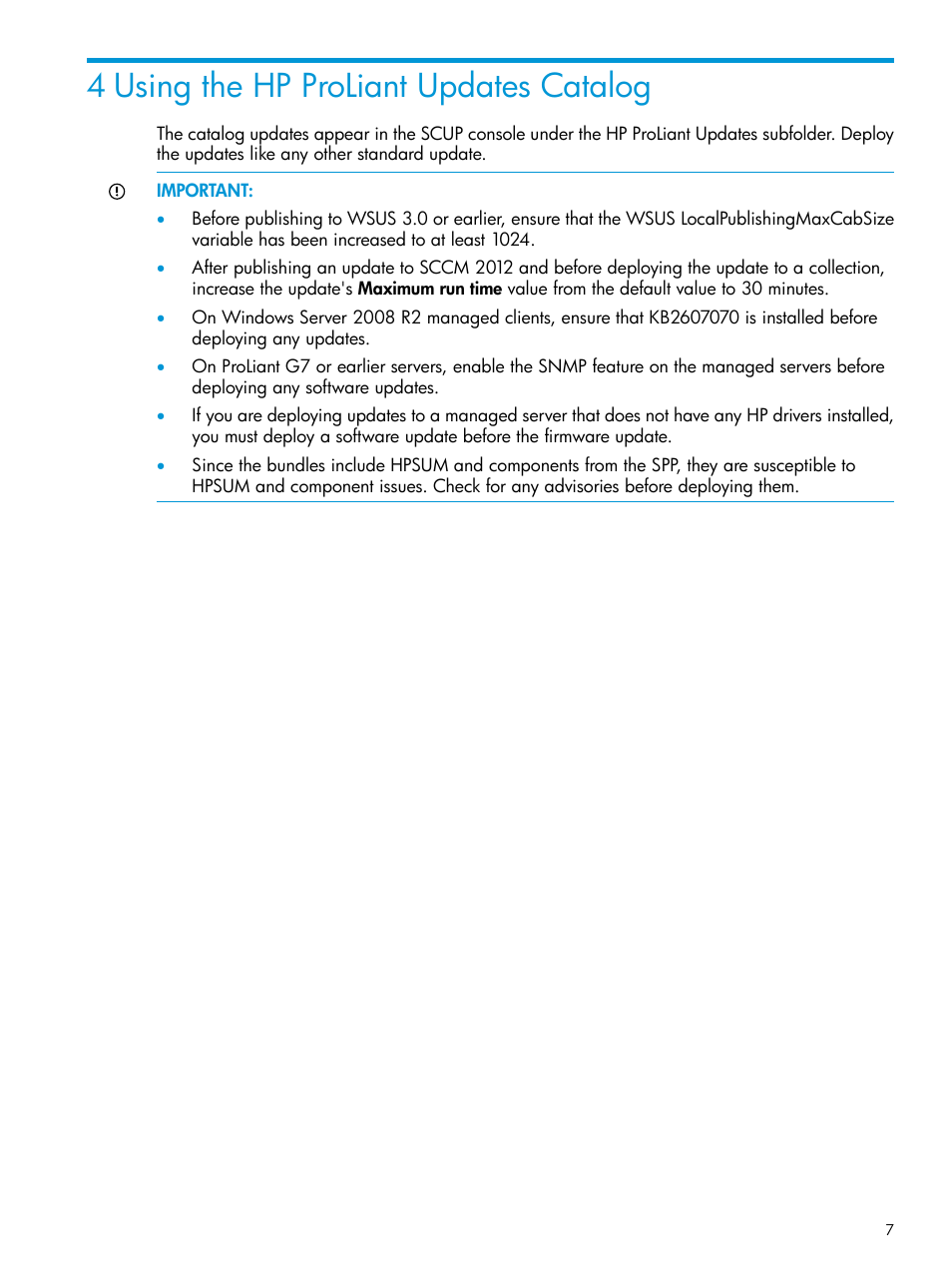 4 using the hp proliant updates catalog | HP OneView for Microsoft System Center User Manual | Page 7 / 17