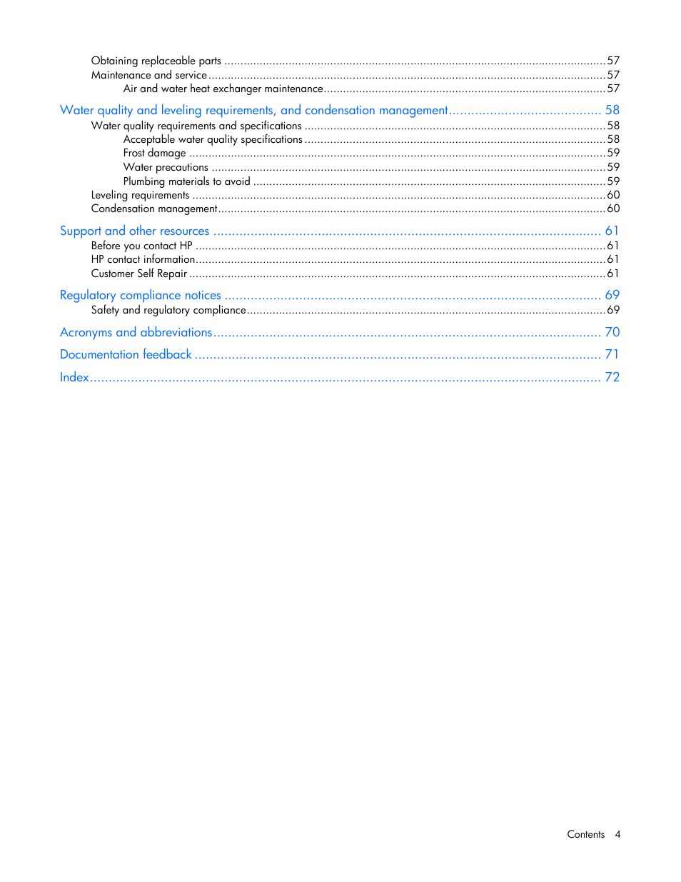 HP Modular Cooling System User Manual | Page 4 / 73