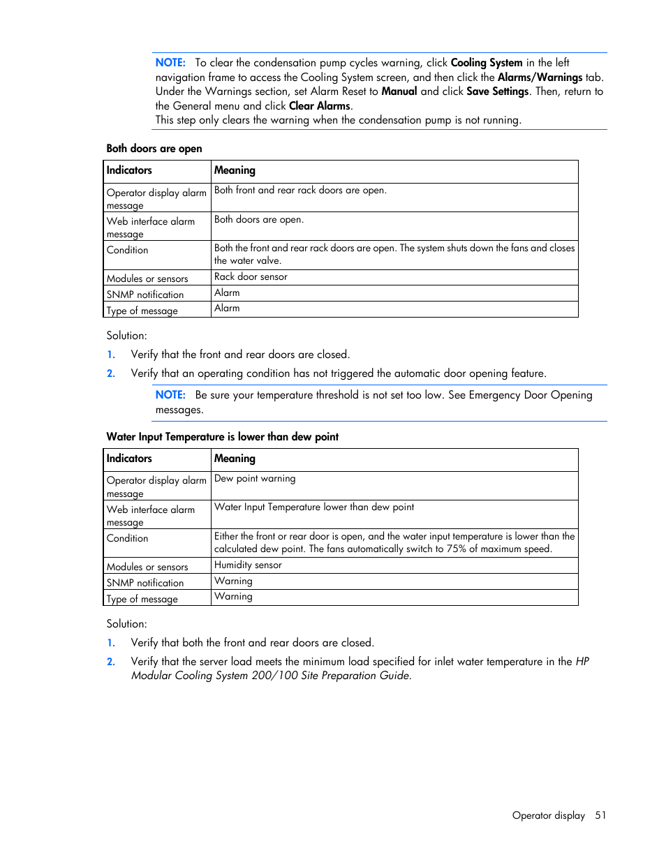 HP Modular Cooling System User Manual | Page 51 / 73