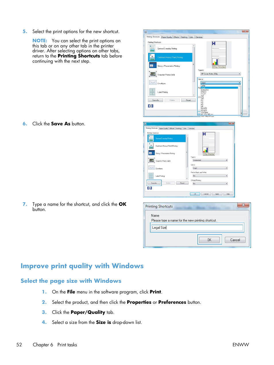 Improve print quality with windows | HP LaserJet Pro CP1025nw Color Printer User Manual | Page 64 / 186