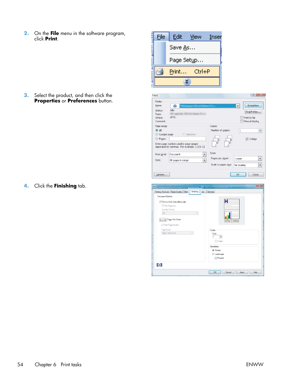 HP LaserJet Pro CP1025nw Color Printer User Manual | Page 66 / 186