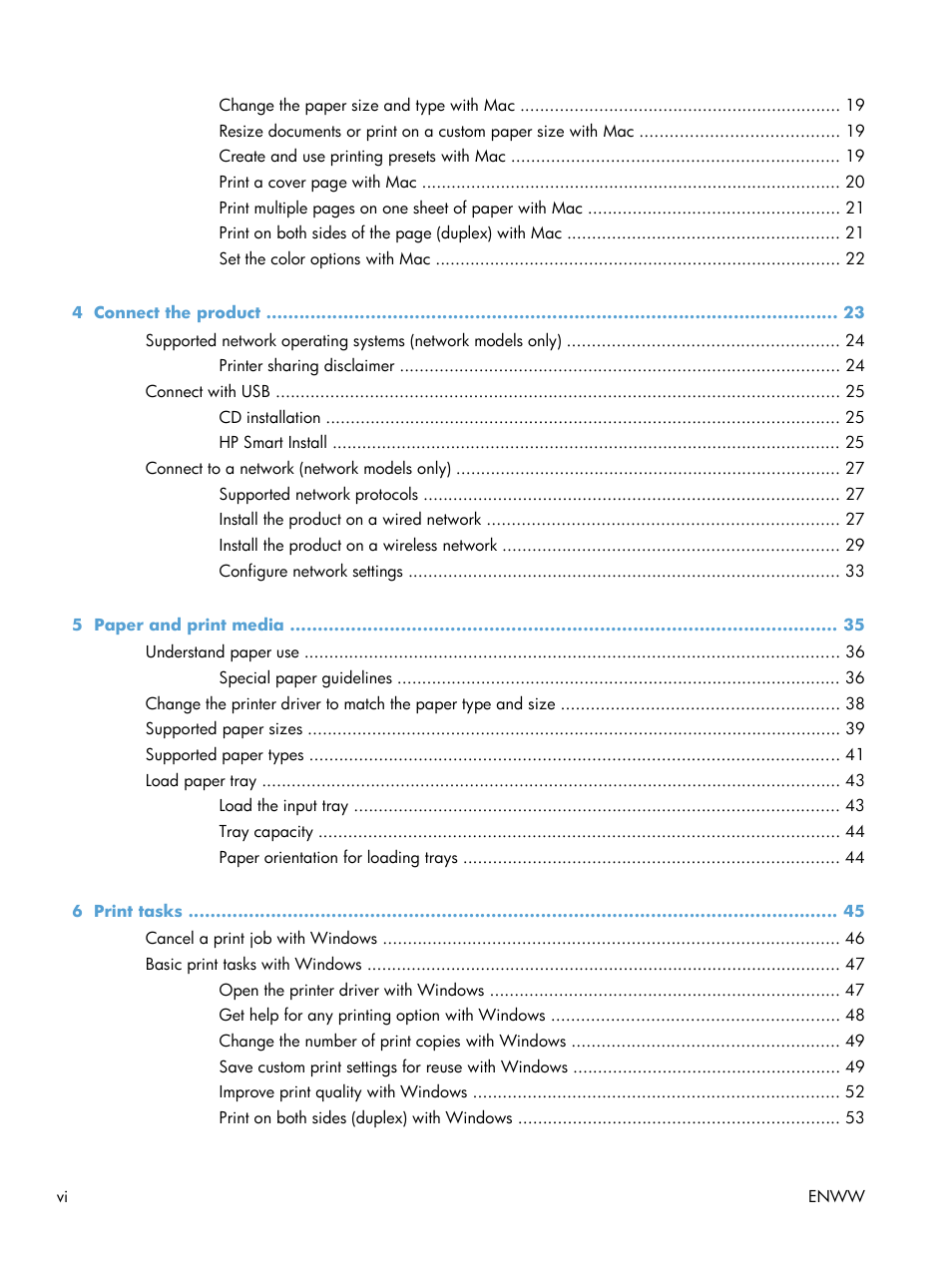 HP LaserJet Pro CP1025nw Color Printer User Manual | Page 8 / 186