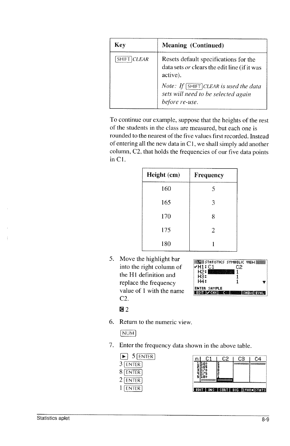 3h s, Lee 1?s, S3 3 | HP 39g Graphing Calculator User Manual | Page 103 / 292