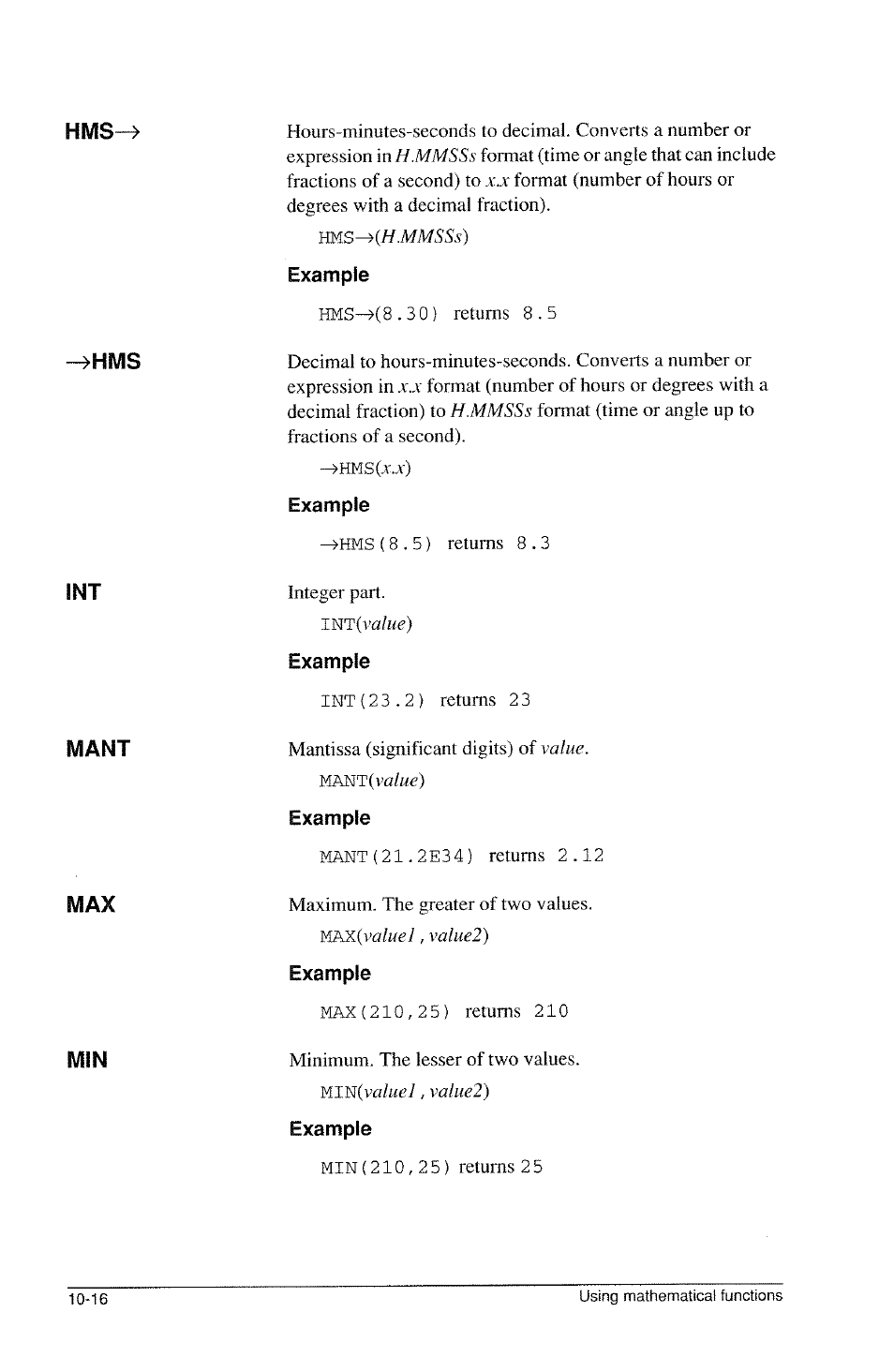 Example | HP 39g Graphing Calculator User Manual | Page 154 / 292