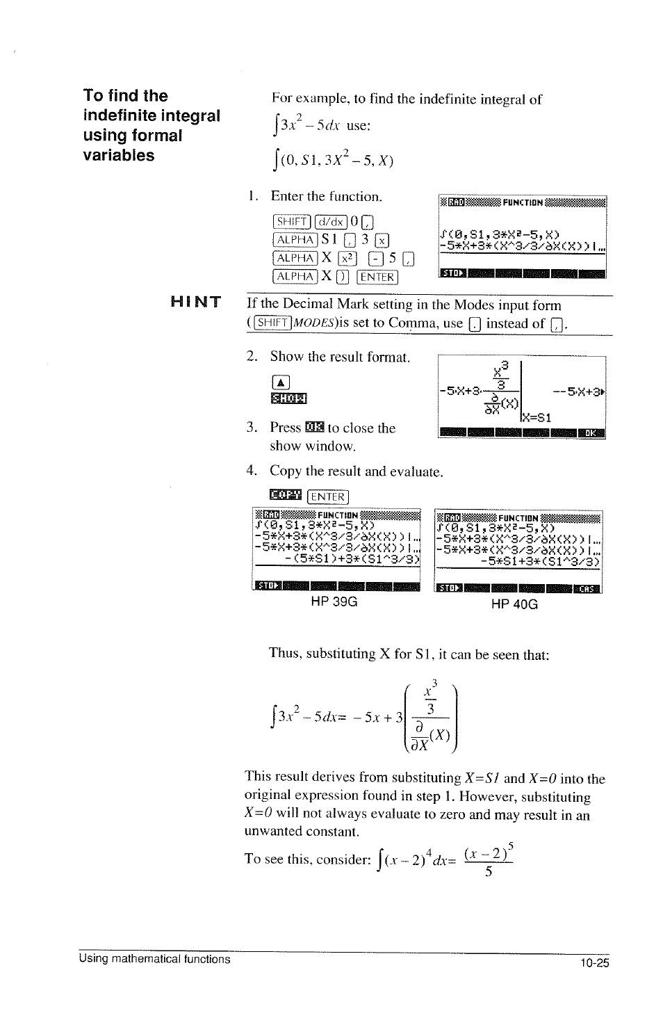 HP 39g Graphing Calculator User Manual | Page 163 / 292