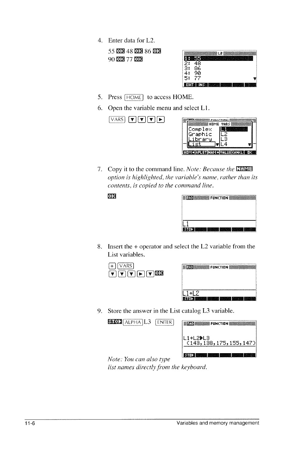 90 из 77 иа, L1+l2, Вввив | HP 39g Graphing Calculator User Manual | Page 170 / 292