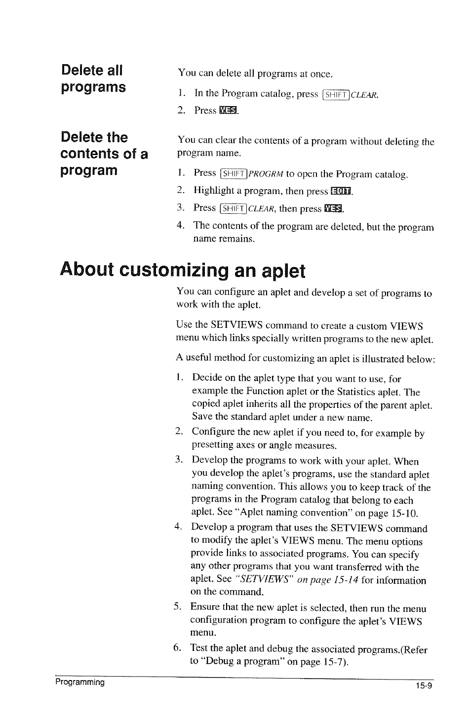 About customizing an aplet, About customizing an aplet -9 | HP 39g Graphing Calculator User Manual | Page 217 / 292