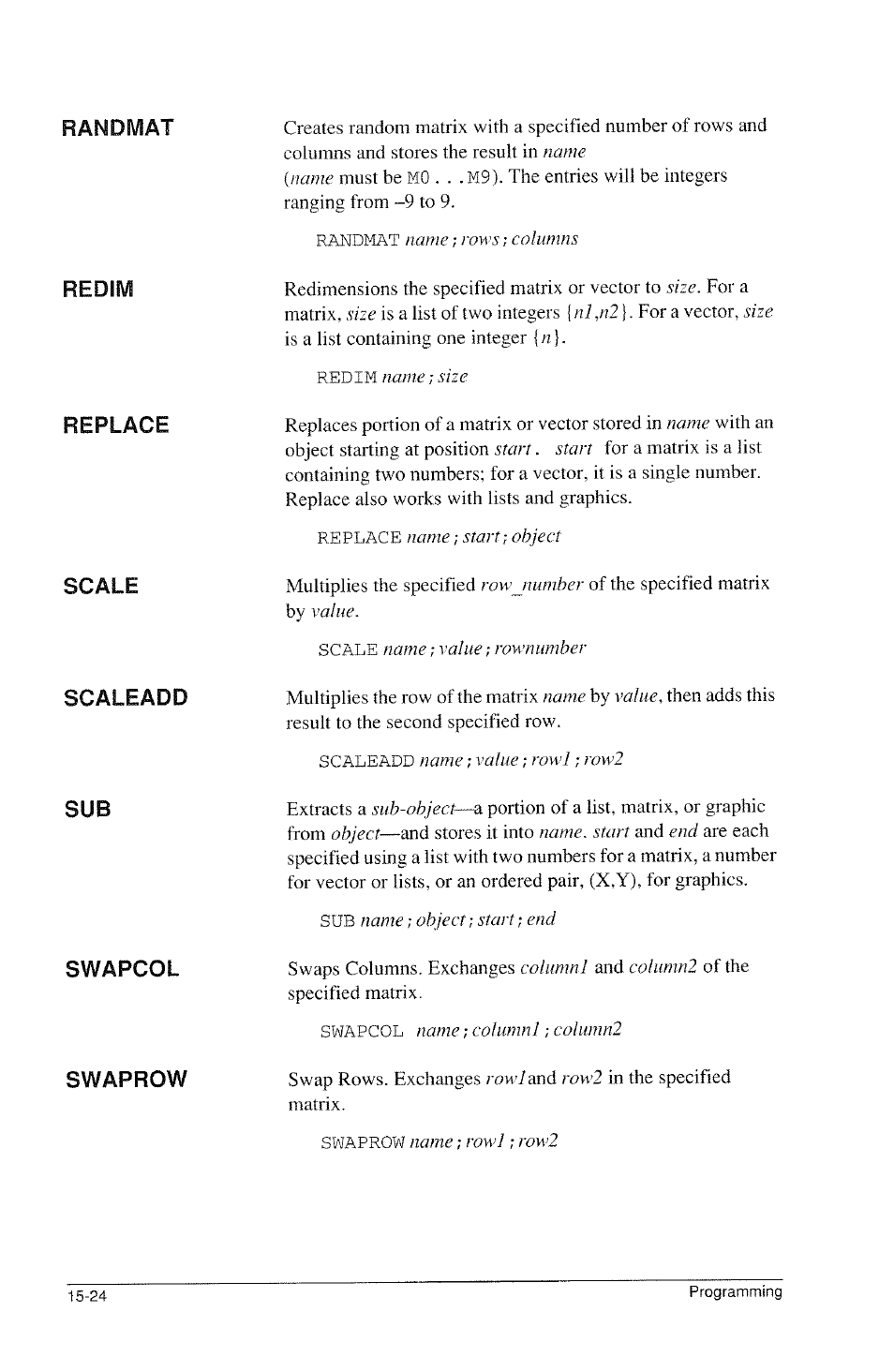 HP 39g Graphing Calculator User Manual | Page 232 / 292