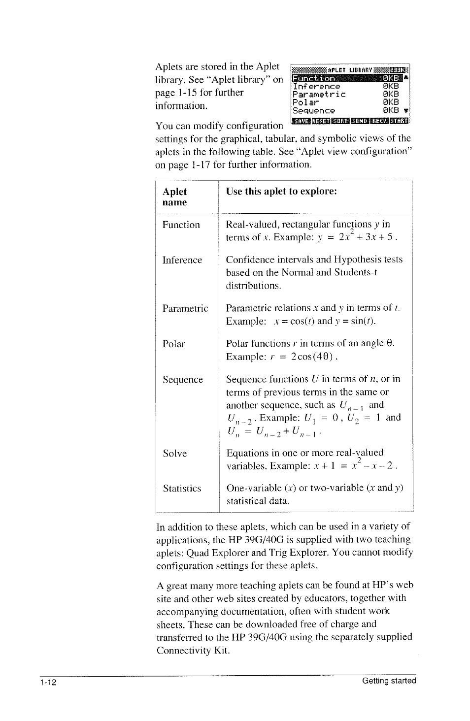 HP 39g Graphing Calculator User Manual | Page 24 / 292