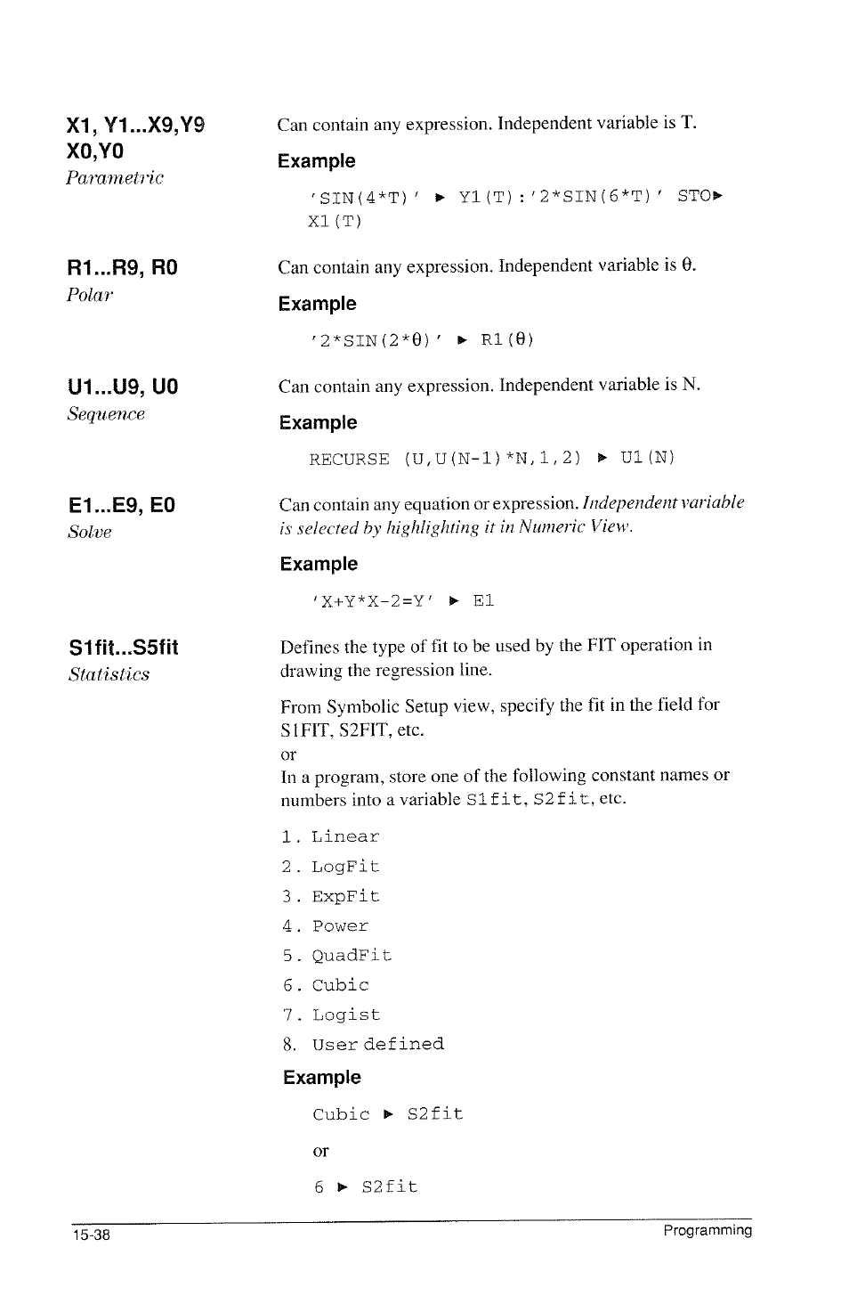 Example | HP 39g Graphing Calculator User Manual | Page 246 / 292