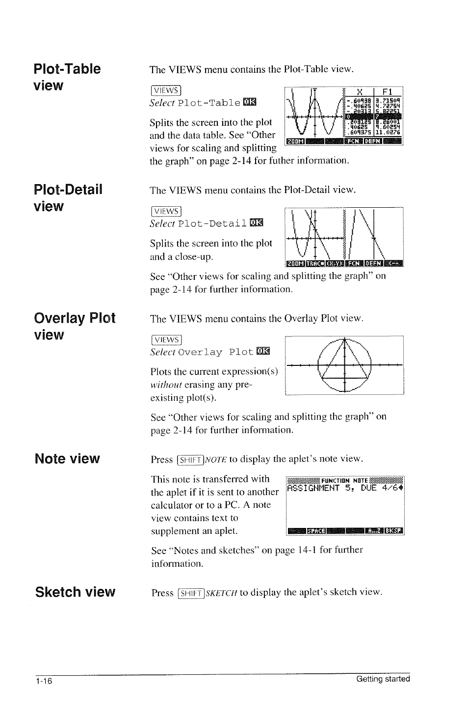 V i / 1l, Plot-table view | HP 39g Graphing Calculator User Manual | Page 28 / 292