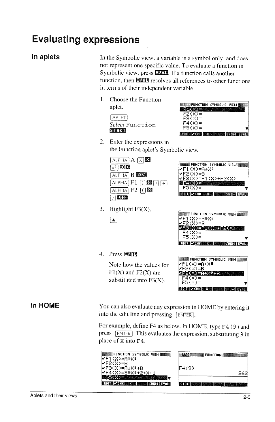 Evaluating expressions, Iaaoi | HP 39g Graphing Calculator User Manual | Page 45 / 292