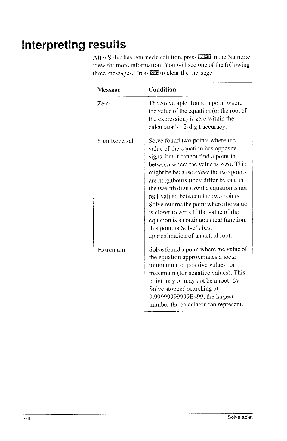 Interpreting results, Interpreting results -6 | HP 39g Graphing Calculator User Manual | Page 90 / 292