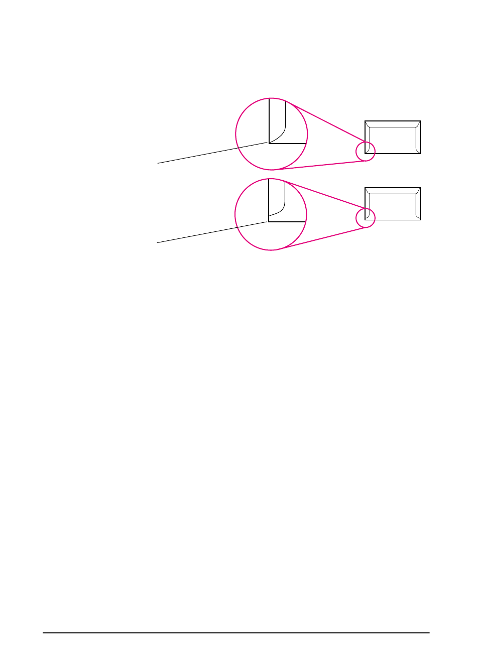 Envelopes with double-side-seams, Envelopes with adhesive strips or flaps | HP LaserJet 5100 Printer series User Manual | Page 100 / 150