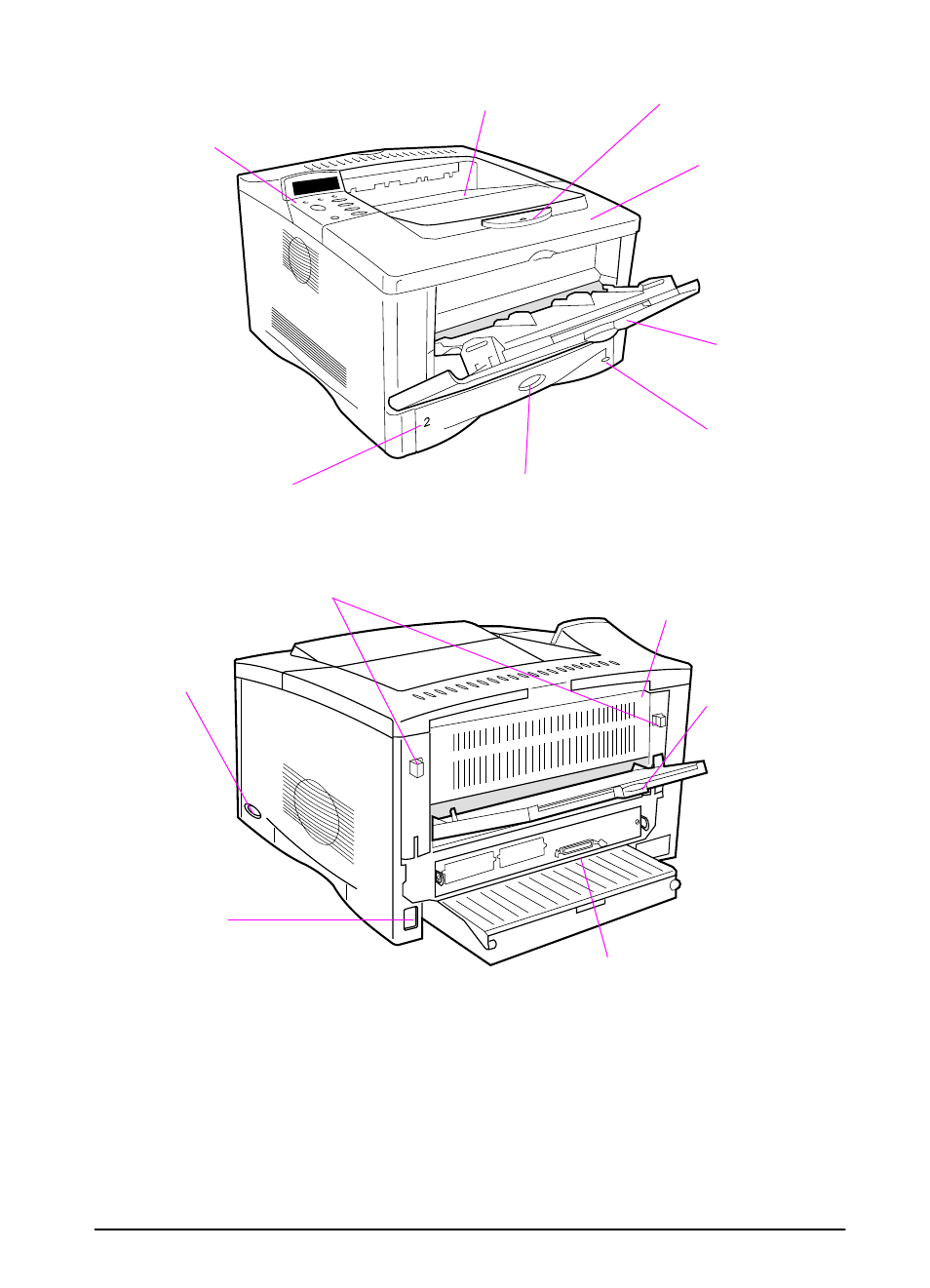 Printer parts and locations | HP LaserJet 5100 Printer series User Manual | Page 13 / 150