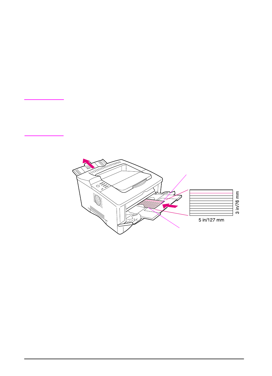 Guidelines for printing custom-size paper, Setting custom paper sizes | HP LaserJet 5100 Printer series User Manual | Page 44 / 150