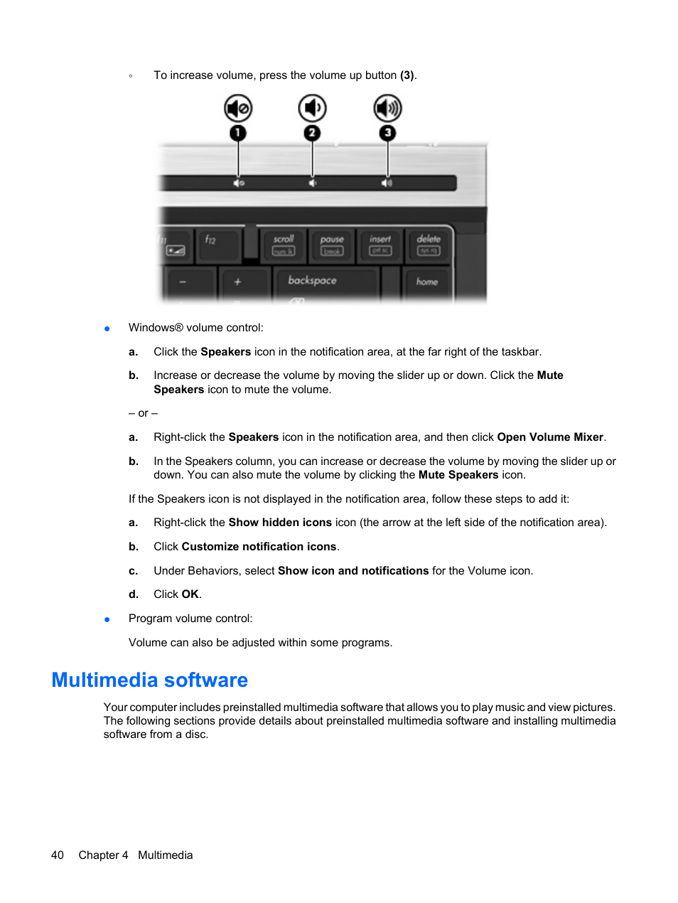 Multimedia software | HP EliteBook 8440p User Manual | Page 52 / 169