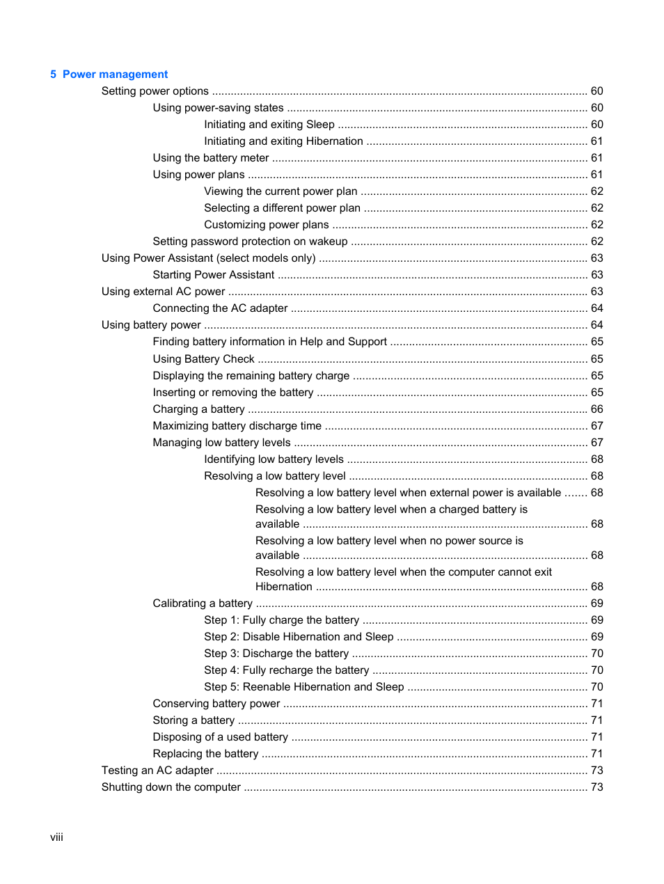 HP EliteBook 8440p User Manual | Page 8 / 169