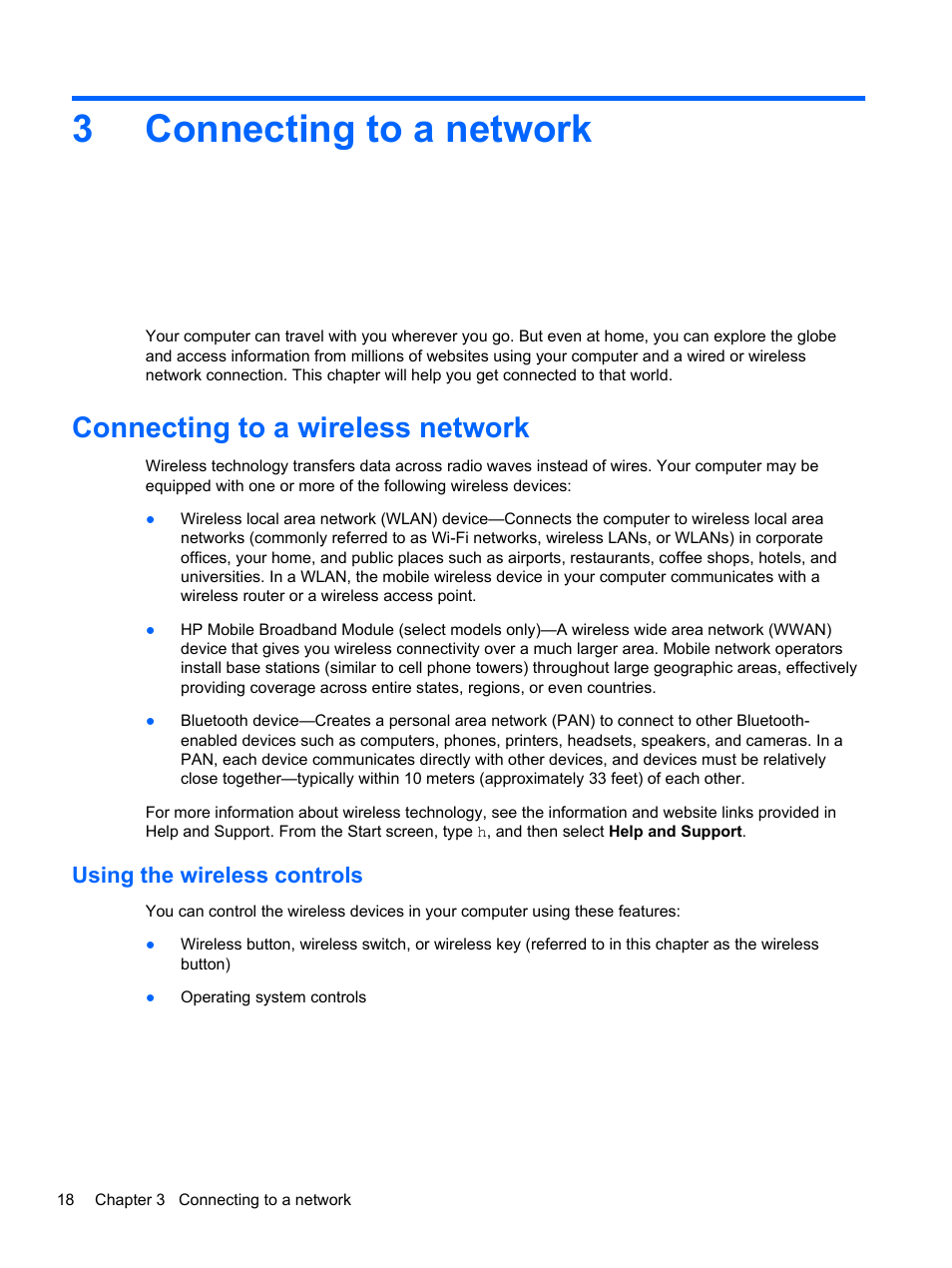 Connecting to a network, Connecting to a wireless network, Using the wireless controls | 3 connecting to a network, Connecting, 3connecting to a network | HP ENVY dv7-7323cl Notebook PC User Manual | Page 28 / 104