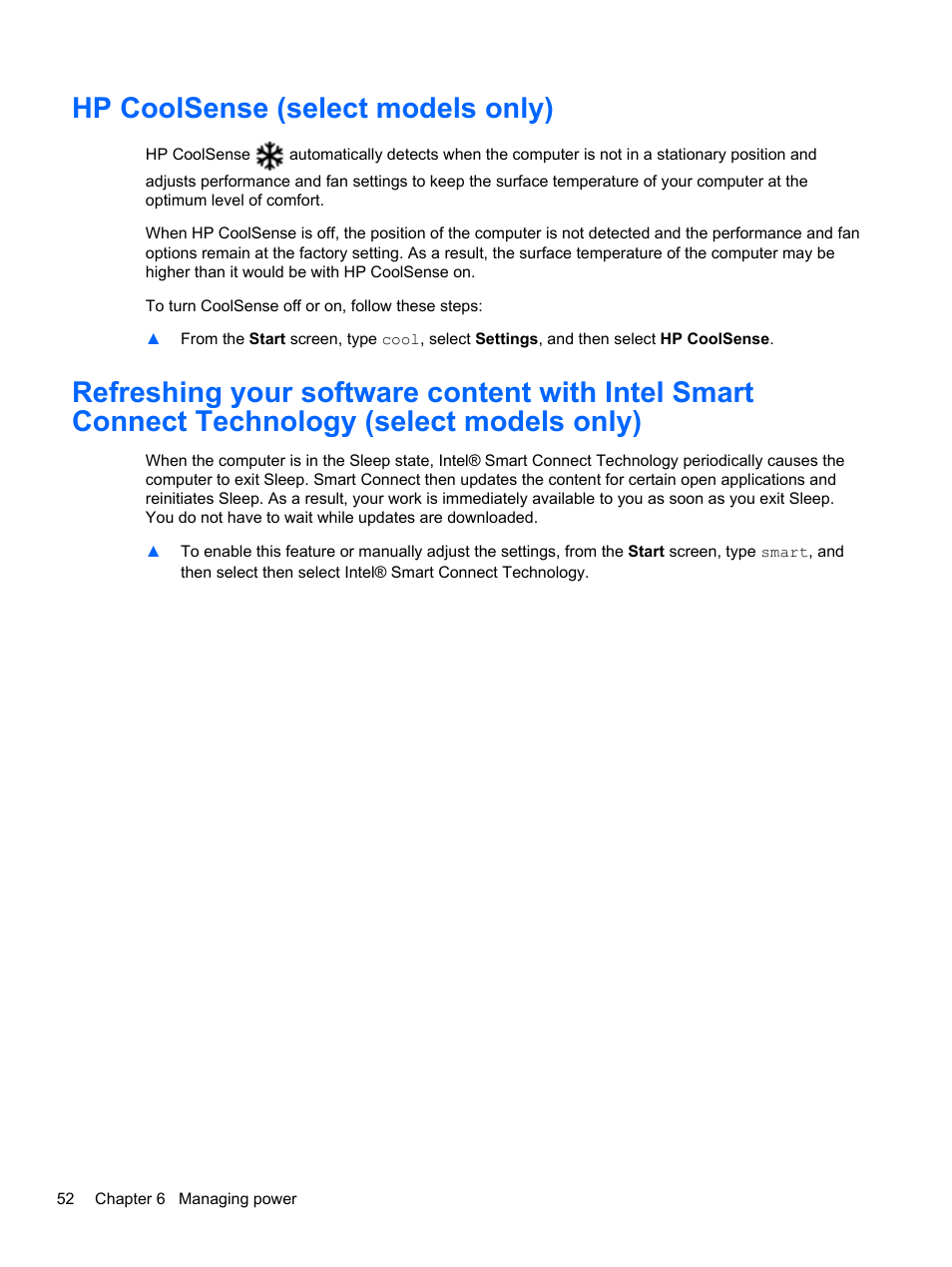 Hp coolsense (select models only) | HP ENVY dv7-7323cl Notebook PC User Manual | Page 62 / 104