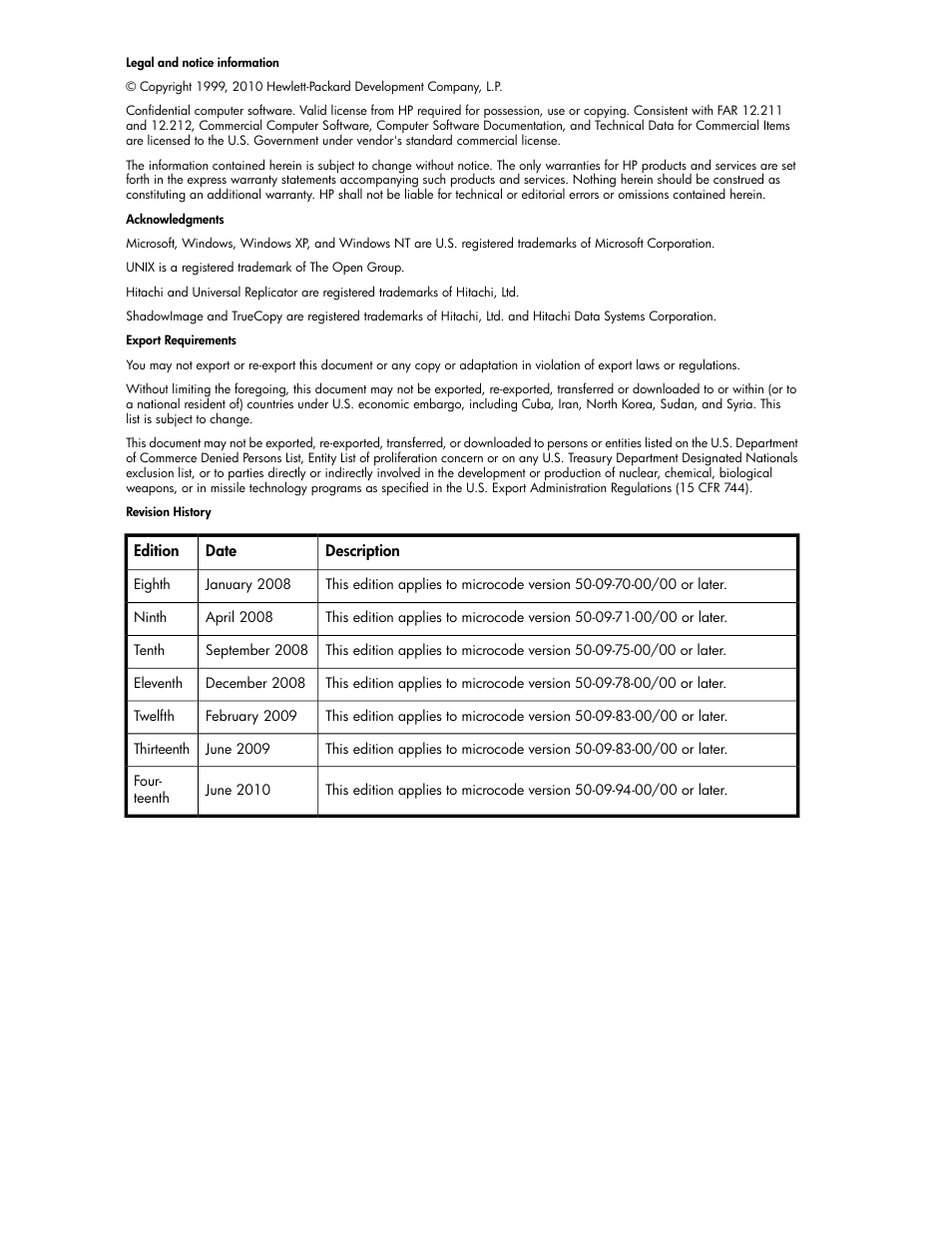 HP StorageWorks XP Remote Web Console Software User Manual | Page 2 / 250