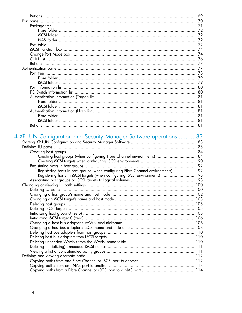 HP StorageWorks XP Remote Web Console Software User Manual | Page 4 / 250