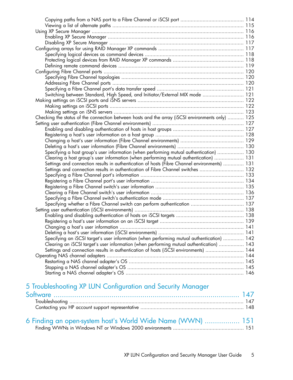 HP StorageWorks XP Remote Web Console Software User Manual | Page 5 / 250