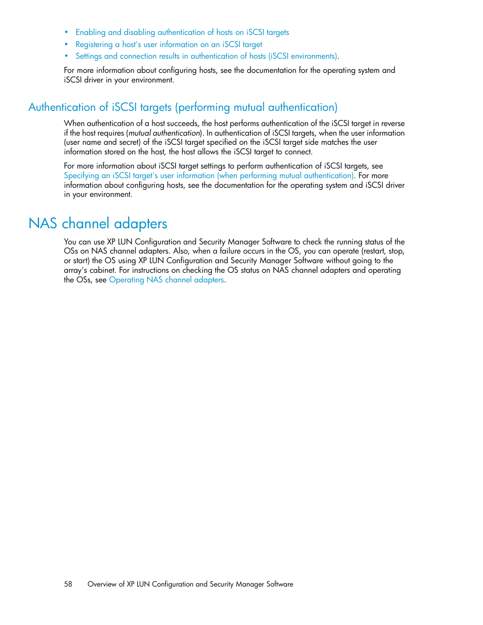 Nas channel adapters | HP StorageWorks XP Remote Web Console Software User Manual | Page 58 / 250