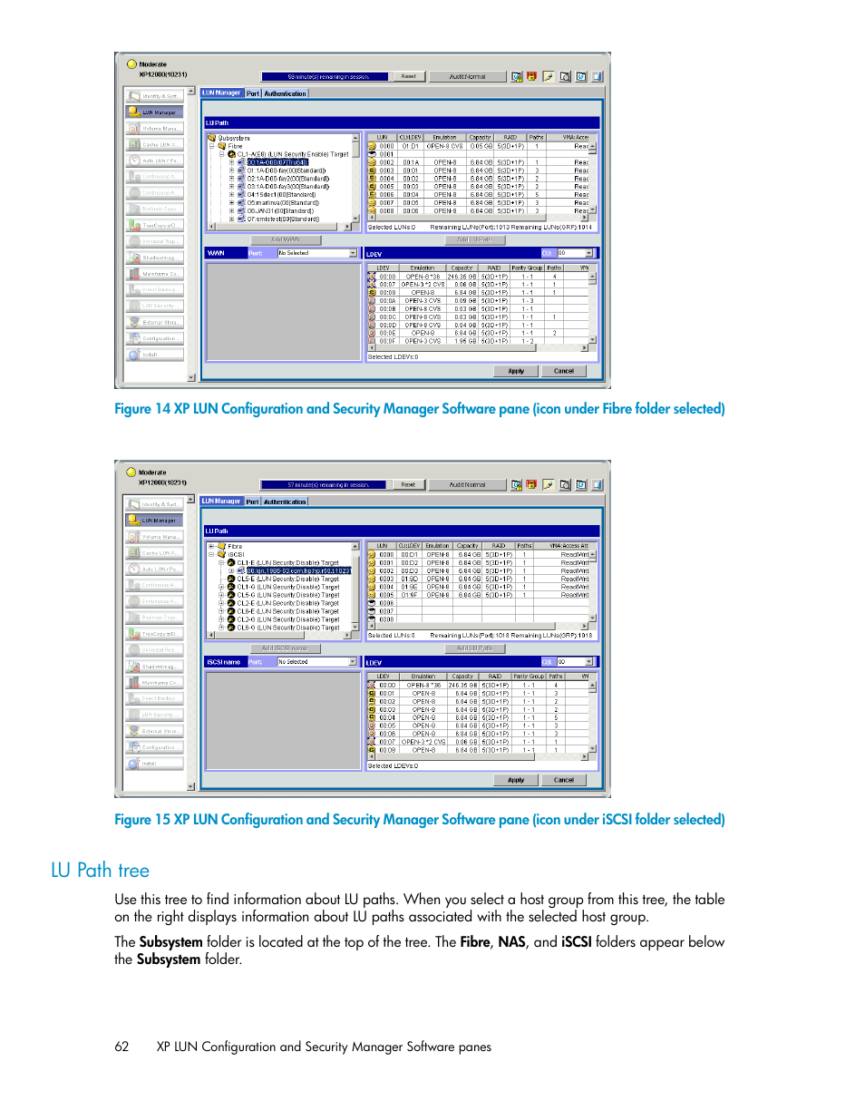 Lu path tree | HP StorageWorks XP Remote Web Console Software User Manual | Page 62 / 250