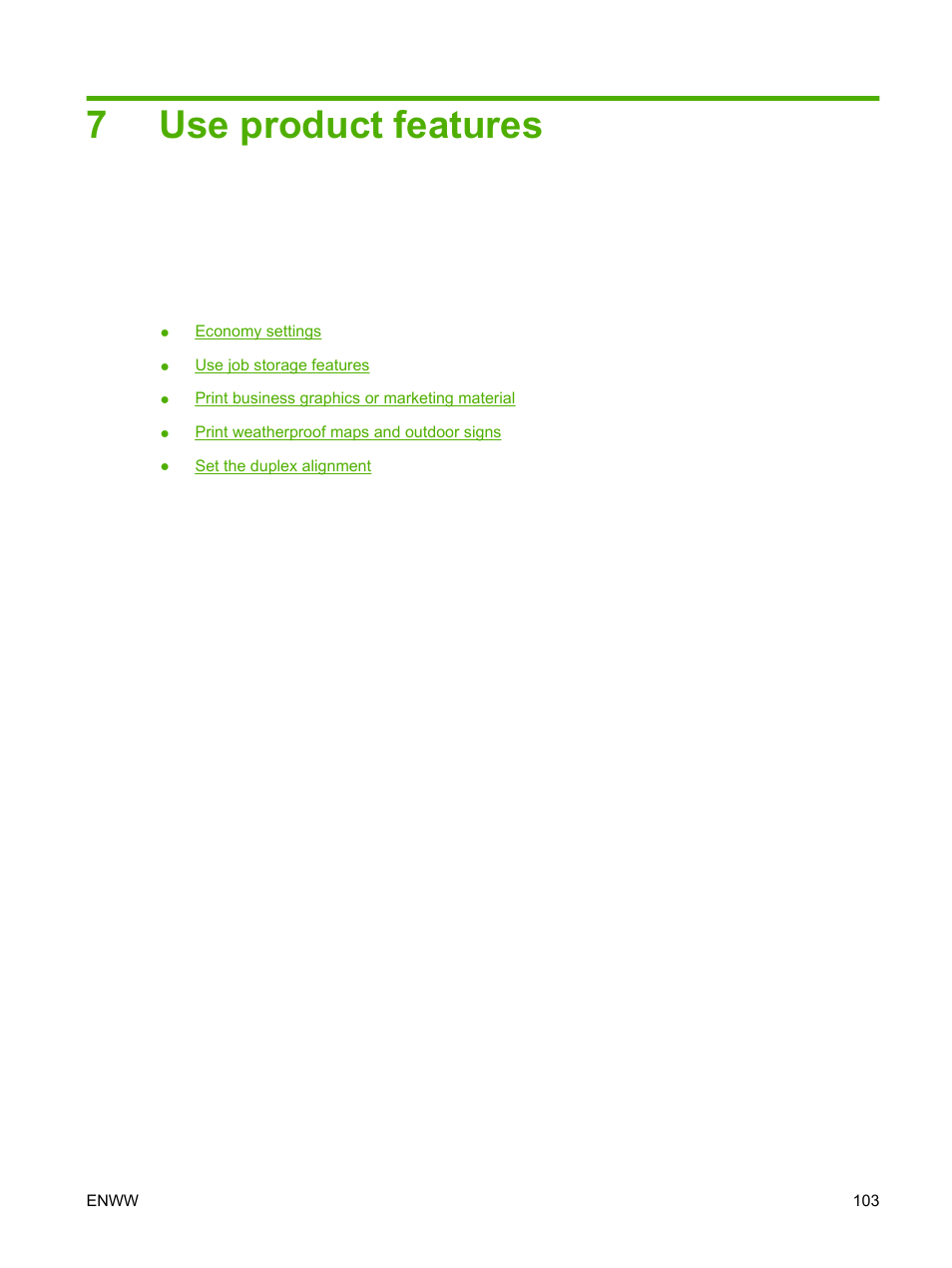 Use product features, 7 use product features, 7use product features | HP Color LaserJet CP3520 Printer Series User Manual | Page 115 / 264