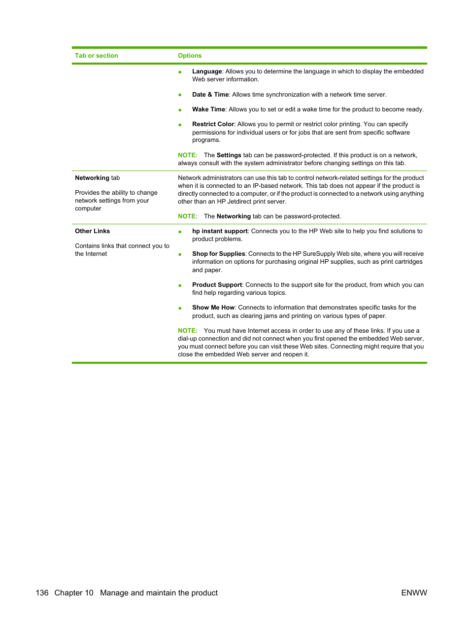 HP Color LaserJet CP3520 Printer Series User Manual | Page 148 / 264