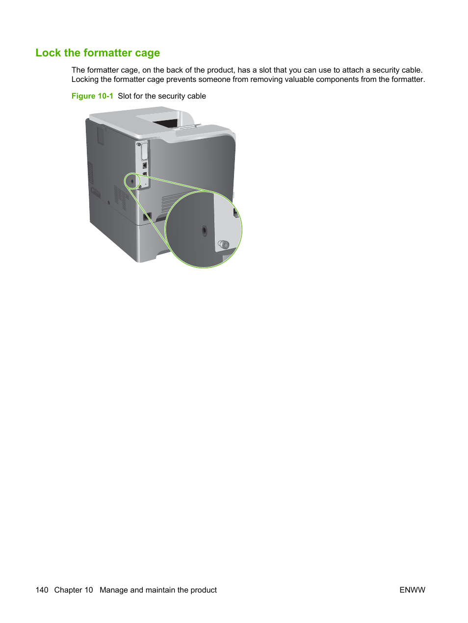 Lock the formatter cage | HP Color LaserJet CP3520 Printer Series User Manual | Page 152 / 264