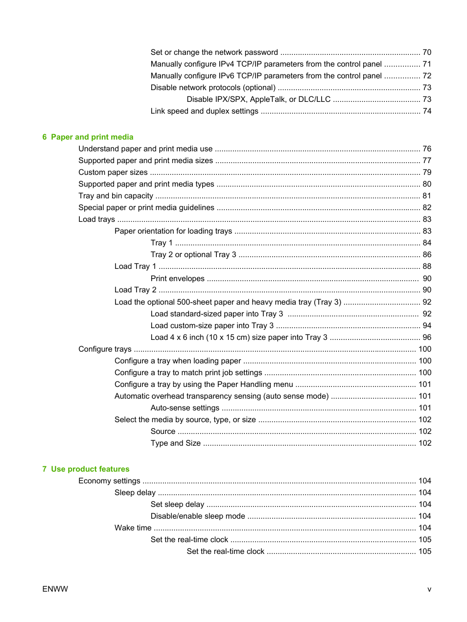 HP Color LaserJet CP3520 Printer Series User Manual | Page 7 / 264