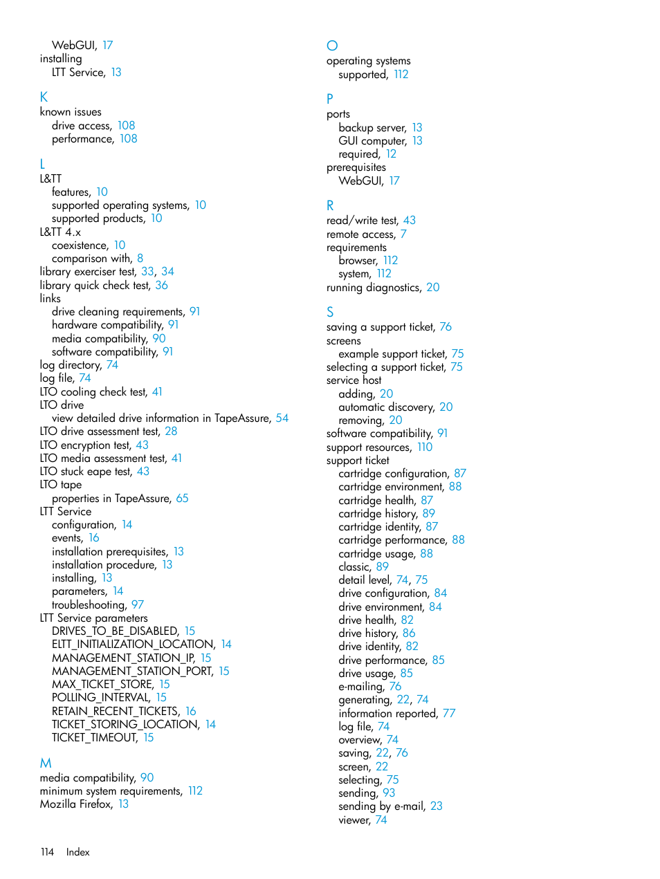 HP StoreEver TapeAssure Software User Manual | Page 114 / 115