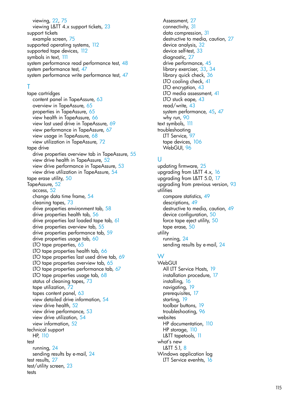 HP StoreEver TapeAssure Software User Manual | Page 115 / 115