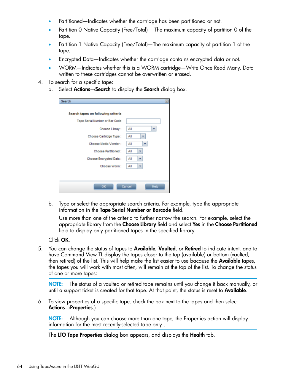 HP StoreEver TapeAssure Software User Manual | Page 64 / 115