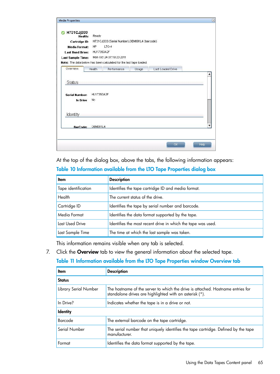 HP StoreEver TapeAssure Software User Manual | Page 65 / 115