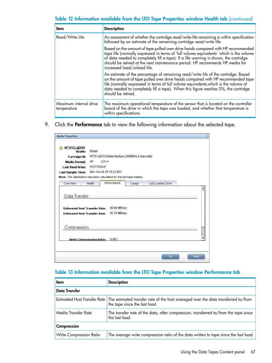 HP StoreEver TapeAssure Software User Manual | Page 67 / 115