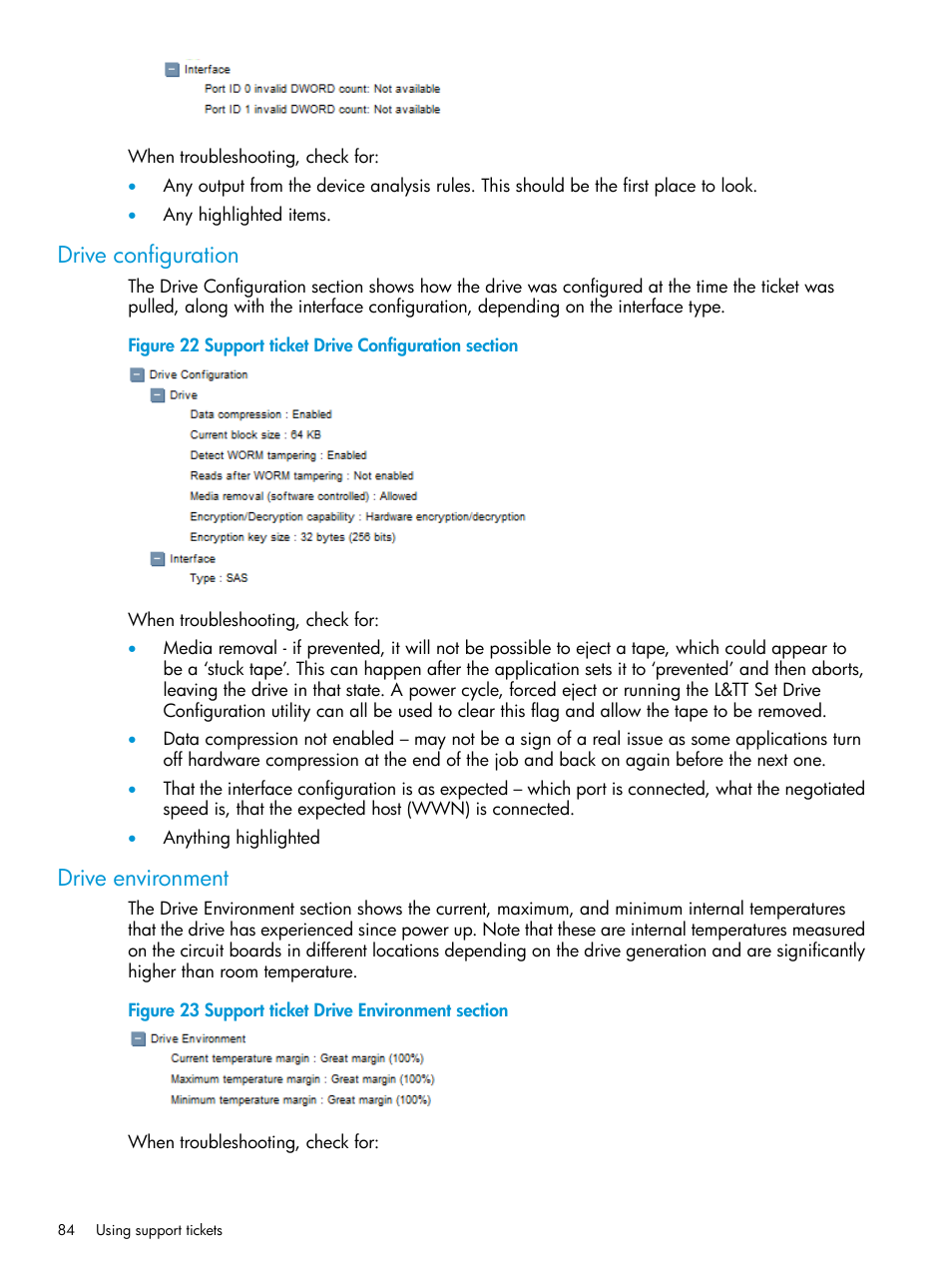 Drive configuration, Drive environment, Drive configuration drive environment | HP StoreEver TapeAssure Software User Manual | Page 84 / 115