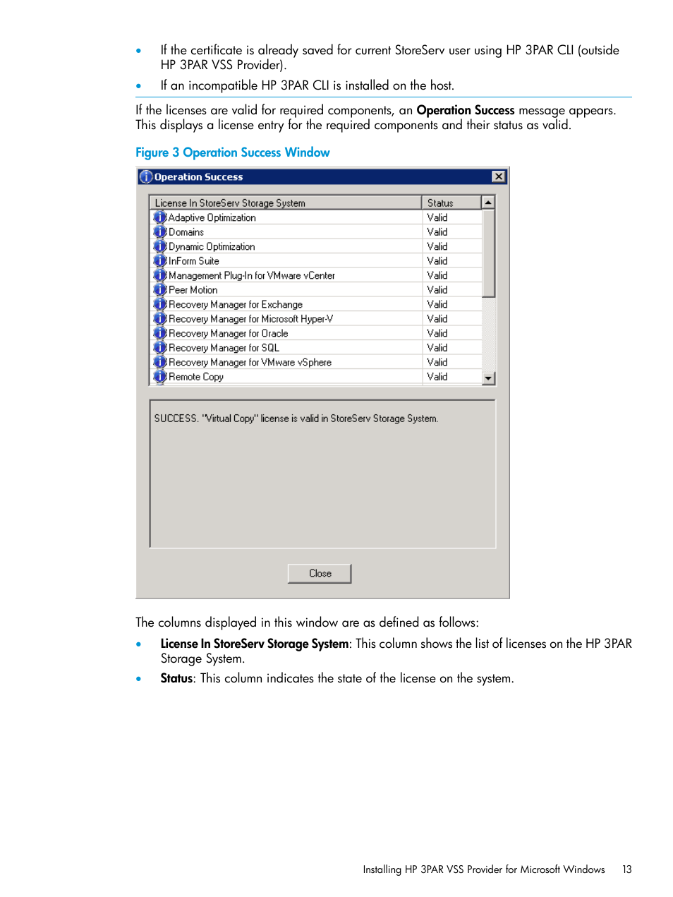 HP 3PAR VSS Provider Software User Manual | Page 13 / 33
